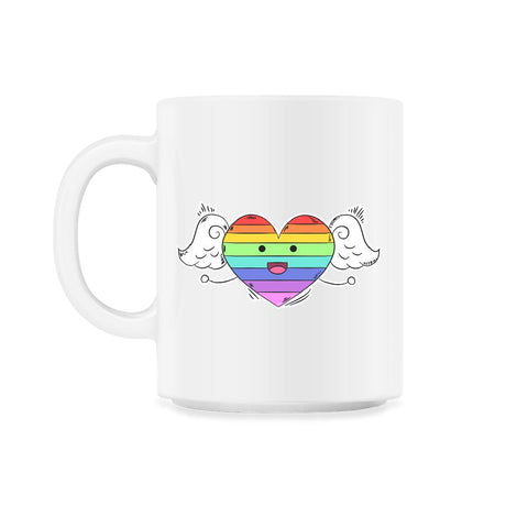 Rainbow Heart Gay Pride Month t-shirt Shirt Tee Gift 11oz Mug