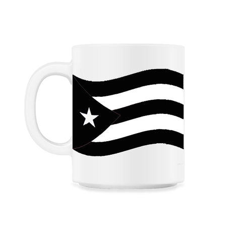 Puerto Rico Black Flag Resiste Boricua by ASJ print 11oz Mug