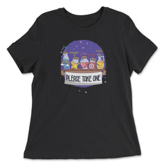 Hygge Joy Magic Love Focus Calm Quote Kawaii Bottles Graphic graphic - Women's Relaxed Tee - Black