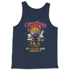 Symphony Of Colors And Serenity Hot Air Balloon print - Tank Top - Navy