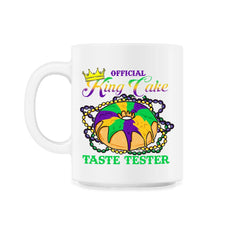 Mardi Gras Official King Cake Taste Tester Funny design - 11oz Mug - White