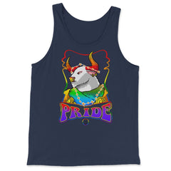 Gay Zodiac LGBTQ Zodiac Sign Taurus Rainbow Pride graphic - Tank Top - Navy