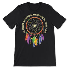 Dreamcatcher Native American Tribal Native Americans print - Premium Unisex T-Shirt - Black