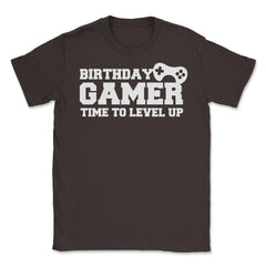 Funny Birthday Gamer Time To Level Up Gaming Lover Humor product - Brown
