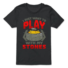 I Just Want to Play with My Stones Curling Sport Lovers design - Premium Youth Tee - Black