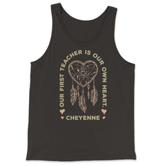 Peacock Feathers Dreamcatcher Heart Native Americans graphic - Tank Top - Black