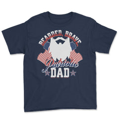 Bearded, Brave, Patriotic Dad 4th of July Independence Day product - Navy