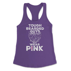 Tough Bearded Guys Wear Pink Breast Cancer Awareness product Women's - Purple