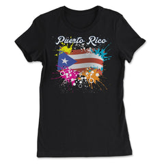 Puerto Rico Flag Vintage Style Boricua design by ASJ product - Women's Tee - Black