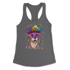 Mardi Gras Beagle with Jester hat & masquerade mask Funny product - Dark Grey