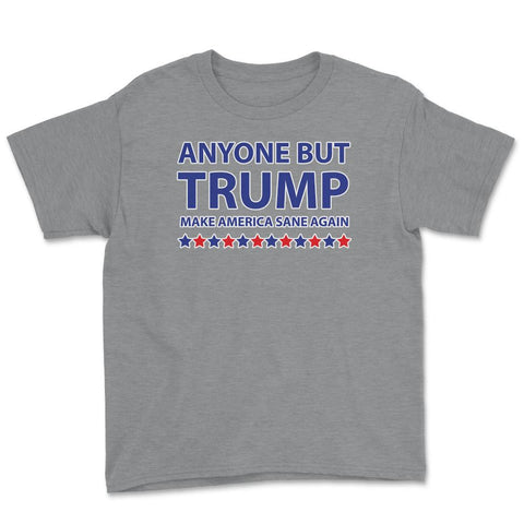 Anyone but Trump Make America Nice Again Not My President graphic - Grey Heather