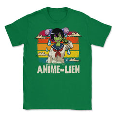 Halloween Cute Anime Alien Cosplay Manga Character Gift Unisex T-Shirt - Green