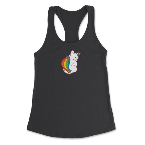 Rainbow Pride Flag Fantasy Creature Gay product Women's Racerback Tank - Black