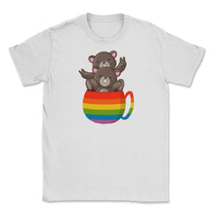 Bear Rainbow Flag Bears Cup Gay Pride graphic Unisex T-Shirt - White