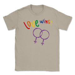 Love wins! Women t-shirt Gay Pride Month Shirt Tee Gift Unisex T-Shirt - Cream