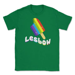 Lesbow Rainbow Ice cream Gay Pride Month t-shirt Shirt Tee Gift - Green