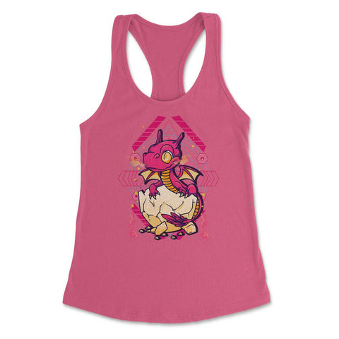 Hatched Baby Dragon Mythical Creature For Fantasy Fans print Women's - Hot Pink
