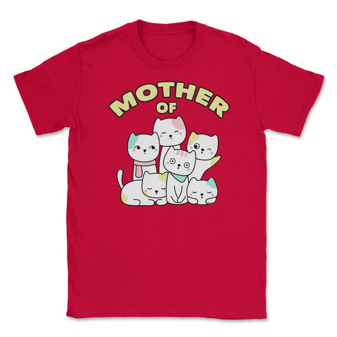 Mother of Cats Unisex T-Shirt - Red