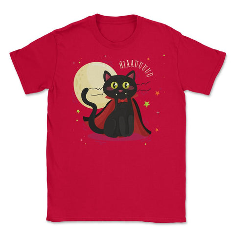 Catula Halloween Cat Novelty T Shirt Tee Gifts Unisex T-Shirt - Red