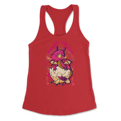 Hatched Baby Dragon Mythical Creature For Fantasy Fans print Women's - Red