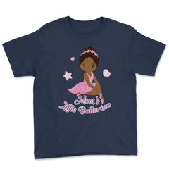African American Ballerina Dancer Sitting in Pink Tutu product Youth - Navy