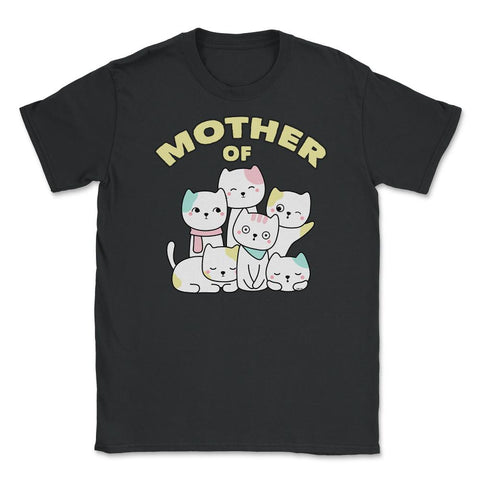 Mother of Cats Unisex T-Shirt - Black