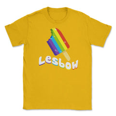 Lesbow Rainbow Ice cream Gay Pride Month t-shirt Shirt Tee Gift - Gold