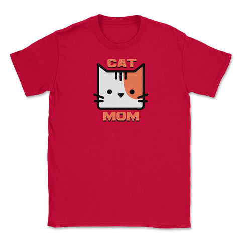 Cat Mom Unisex T-Shirt - Red