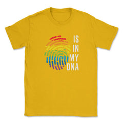 Is In My DNA Rainbow Flag Gay Pride Fingerprint Design design Unisex - Gold