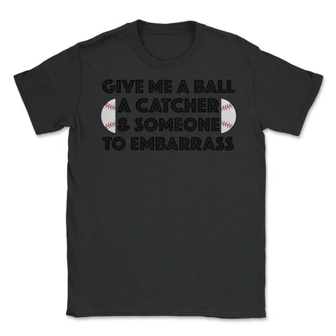 Funny Baseball Pitcher Humor Ball Catcher Embarrass Gag product - Black