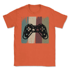 Funny Gamer Humor Video Game Controller Vintage Weathered print - Orange
