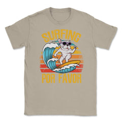 Surfing Por Favor Hilarious Surfer Dog Retro Vintage print Unisex - Cream