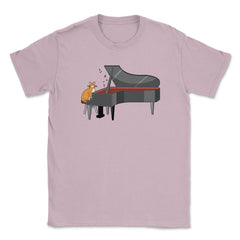 Funny Cat Playing Piano Pianist Music Instrument Cat Lover design - Light Pink