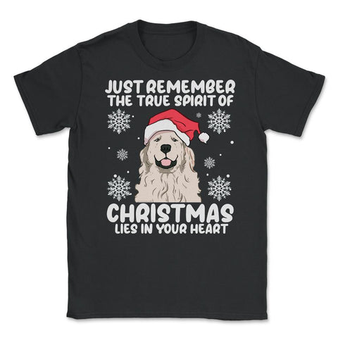 Just Remember True Spirit of Christmas Lies in Your Heart graphic - Black