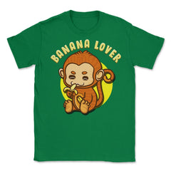 Banana Lover Monkey Eating a Banana Funny Humor Gift design Unisex - Green