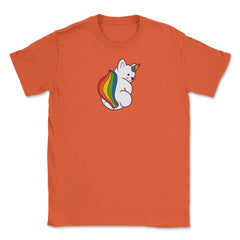 Rainbow Pride Flag Fantasy Creature Gay product Unisex T-Shirt - Orange