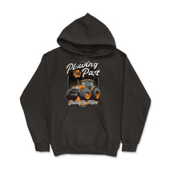 Farming Quotes - Plowing The Past, Sowing The Future graphic - Hoodie - Black