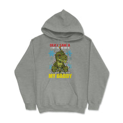 Dear Santa I tried to be good but I take after my Daddy print Hoodie - Grey Heather