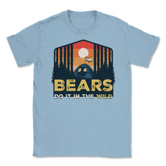 Bear Brotherhood Flag Bears Do It In The Wild Retro graphic Unisex - Light Blue