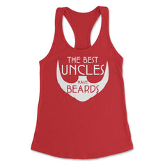 Funny The Best Uncles Have Beards Bearded Uncle Humor graphic Women's - Red