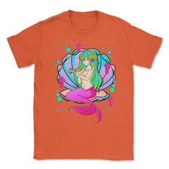 Anime Mermaid Gamer Pastel Theme Vaporwave Style Gift graphic Unisex - Orange