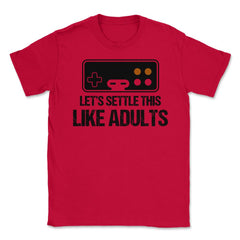 Funny Gamer Let's Settle This Like Adults Gaming Controller design - Red
