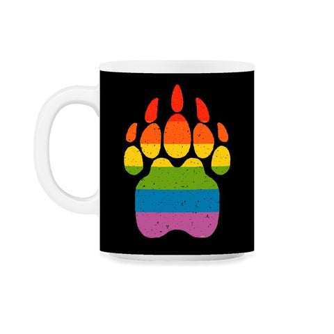 Bear Rainbow Flag Paw Gay Pride design 11oz Mug