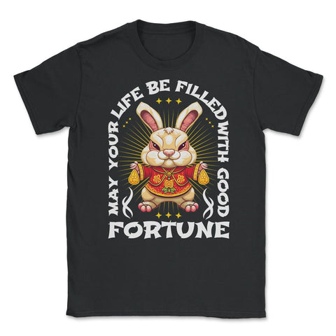 Chinese New Year of the Rabbit Chinese Aesthetic print Unisex T-Shirt - Black