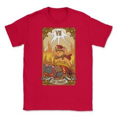The Chariot Cat Arcana Tarot Card Mystical Wiccan product Unisex - Red