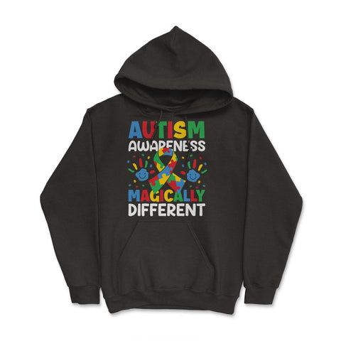 Autism Awareness Magically Different graphic Hoodie - Black