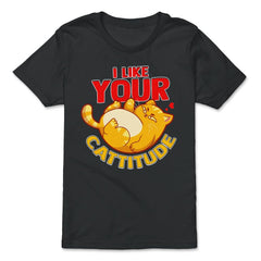 I Like your Cattitude Funny Cat Lover Positive Attitude Pun product - Premium Youth Tee - Black