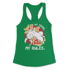 Middle Finger Rabbit Chinese New Year Rabbit Chinese design Women's - Kelly Green