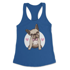 Cute French Bulldog With Hearts Bow Tie Frenchie Pet Owner design - Royal