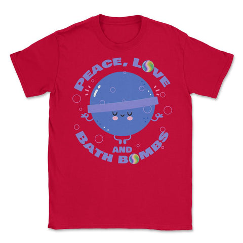 Peace, Love & Bath Bombs Kawaii Soap Meditating graphic Unisex T-Shirt